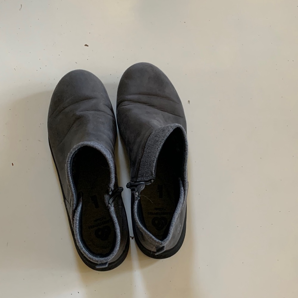 Gray/Blue ankle boots